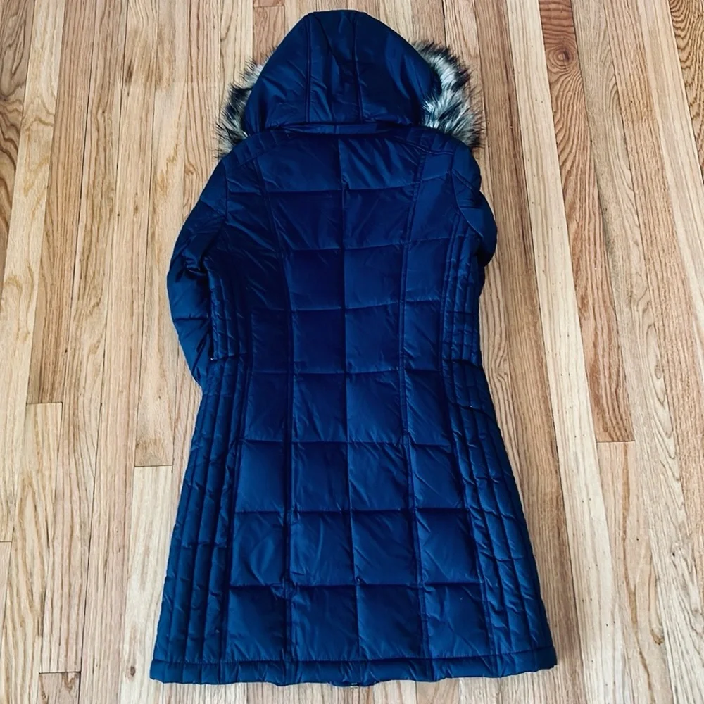 Michael Kors navy long puffer jacket women’s size XS - Picture 10 of 12
